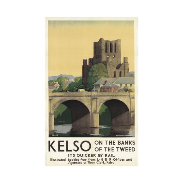 Kelso, Scotland - Vintage Railway Travel Poster - 1941 by BASlade93