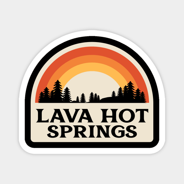 Lava Hot Springs Retro Magnet by Insert Place Here