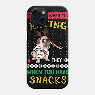 Xmas They See You When You're Eating Phone Case