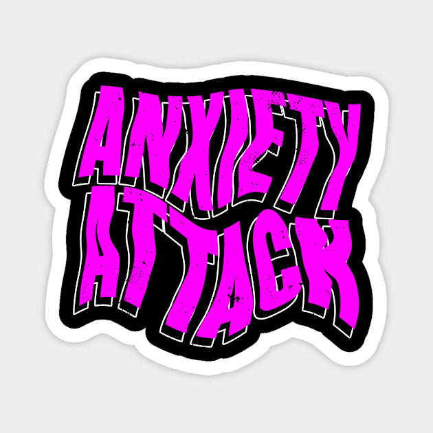 Anxiety Attack Grunge Emo Aesthetic Indie Glitch Magnet by wbdesignz