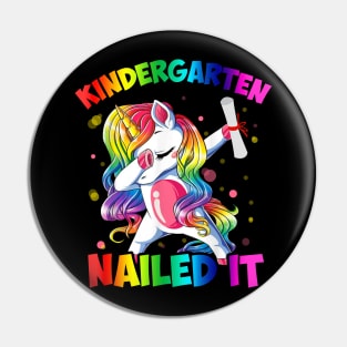 Dabbing Girl Unicorn Kindergarten Nailed It 2019 Graduation Pin