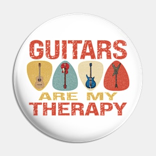 Guitars Are My Therapy Pin