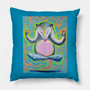 Mindful opossum Pillow