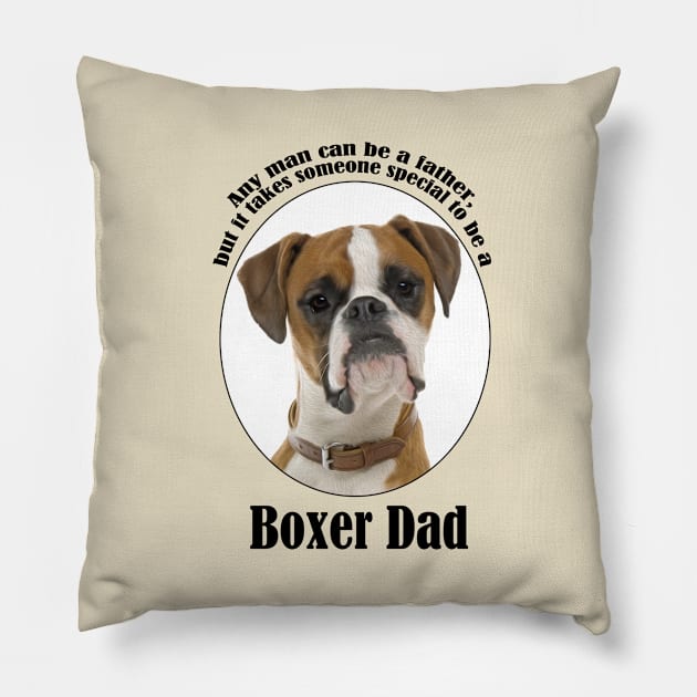 Boxer Dad Pillow by You Had Me At Woof