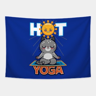 Hot Yoga Funny Summer Gift For Cat Lovers Tapestry