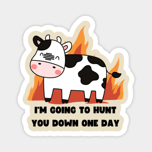 Offensive Cute Cow Funny Vegan Magnet