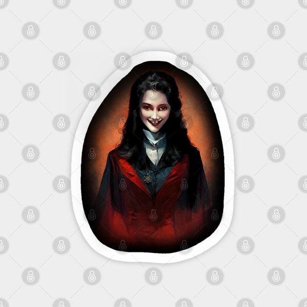 Female Vampire Artwork Magnet by maxdax