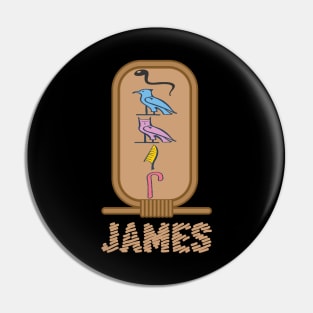 JAMES-American names in hieroglyphic letters-James, name in a Pharaonic Khartouch-Hieroglyphic pharaonic names Pin