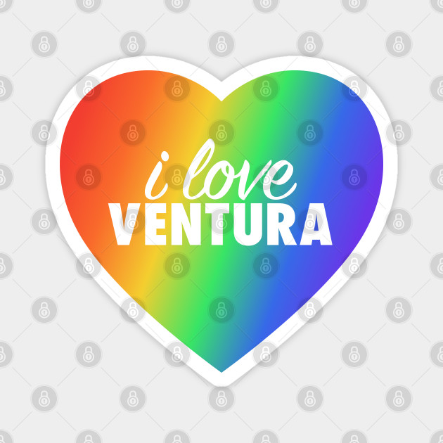 I Love Ventura Pride In Rainbow Colors Heart Ventura TeePublic