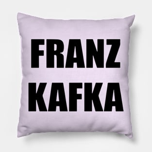 franz kafka Black And White Logo Pillow