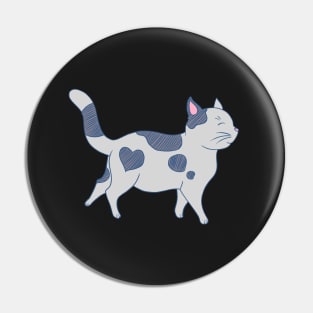 Cute Grey Cat Pin