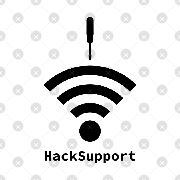 Hack-Support: A Cybersecurity Design (Black) by McNerdic