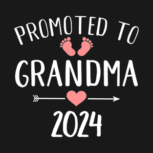 Promoted to grandma 2024 pregnancy announcement T-Shirt