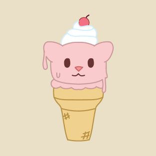 strawberry ice cream cat T-Shirt