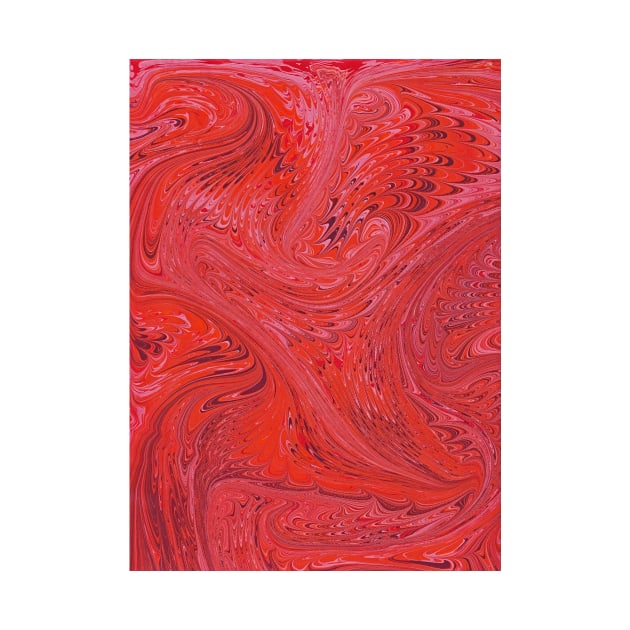 Marbled paper reds by kittyvdheuvel