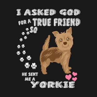 Yorkie Puppy Mom Dad Quote Costume, Cute Yorkshire Terrier Dog T-Shirt