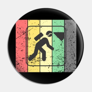 Vintage Retro Spelunking Man Pin