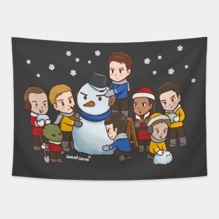 Star trek Christmas Tapestry