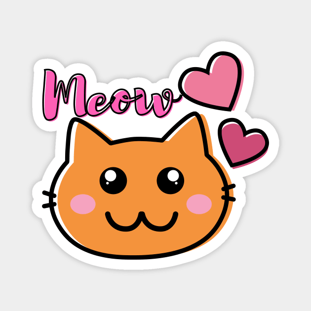 Kitty Meow Magnet by François Belchior