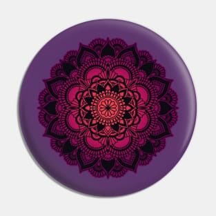 Mandala pink purple Pin