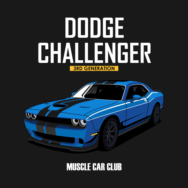 Challenger 3rd muscle car by masjestudio