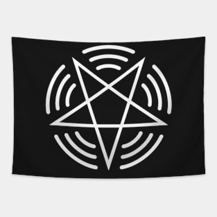 Psychedelic Rave Pentagram Tapestry