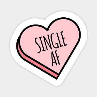 Single AF | Funny Valentine's Candy Heart Magnet