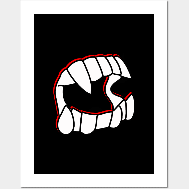 Plastic Vampire Fangs - Vampire Teeth - Posters and Art Prints