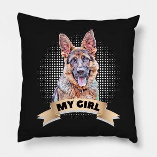 shepherd dog, dog shirt, shepherd dog breed, german shepherd, german shepherd gift, alsatian, herding dog, guard dog Pillow