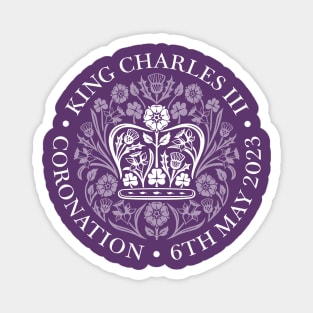 King Charles III Official Coronation Emblem white Magnet