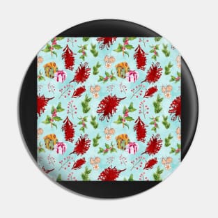 Australian Christmas Pattern Pin