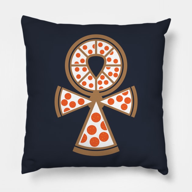 Pizza Ankh Pillow by PizzaIsLife