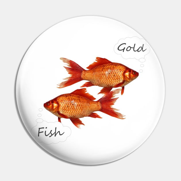 Gold Fish Swimming Pin by PlanetMonkey