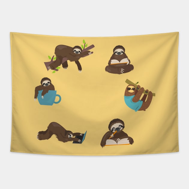 a Sloth Life Cycle - Sloth Lovers - Tapestry | TeePublic