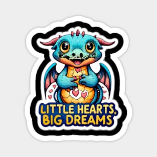 Little He Big Dreams - Baby Dragon And Stethoscope Magnet