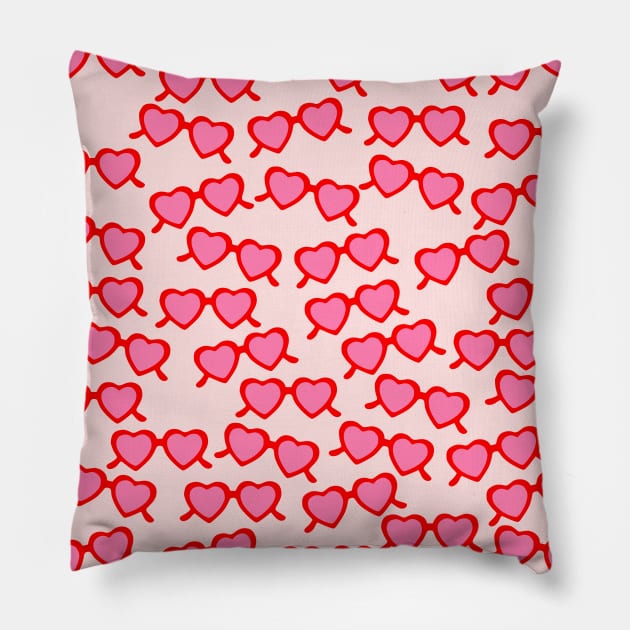 Heart Shaped Glasses Pillow by kapotka