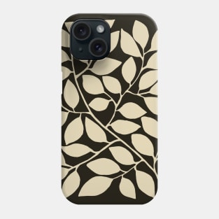 Leaves black and white Phone Case