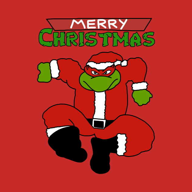 TMNT Raphael Santa Claus Christmas Design by SimplePeteDoodles