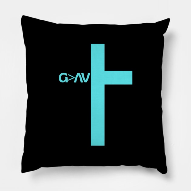 God Is Greater Than The Highs And Lows Pillow by All Things Gospel