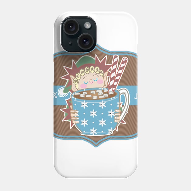 Christmas Cheer Holiday Cocoa Badge Phone Case by Kutesy_World