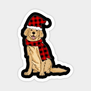 Retriever Buffalo Plaid Retriever Dog Magnet