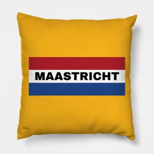 Maastricht City in Dutch Flag Pillow