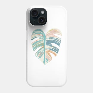 Monstera Leaf - Turquoise, Green, Coral, Mustard Phone Case