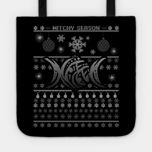 Witchy Pagan Ugly Christmas Yuletide Sweater Tote