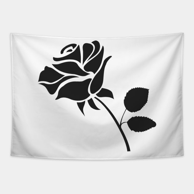 Black rose tapestry top