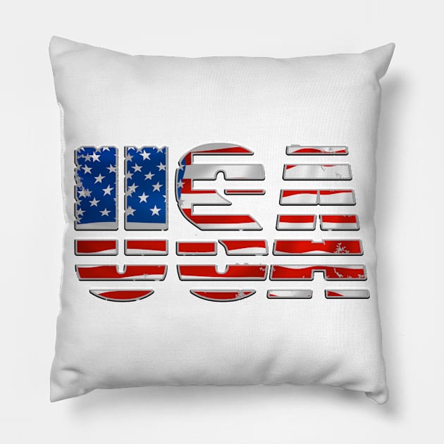 USA Capital Flag Pillow by Adaba