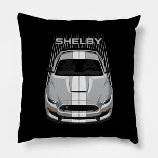 Ford Mustang Shelby GT350 2015 - 2020 - Avalanche Grey - White Stripes Pillow
