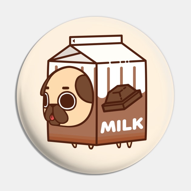 Chocolate Milk Puglie Dogs Pin TeePublic