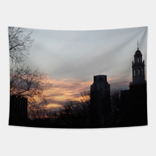 Night Skyline Tapestry