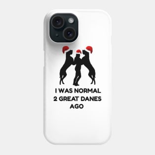 Great Dane Christmas Gift T-Shirt | Normal 2 Great Danes Ago Phone Case